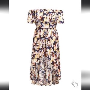 MIDI GAUZE OFF-SHOULDER WALK-THROUGH DRESS *NWT* Size 1